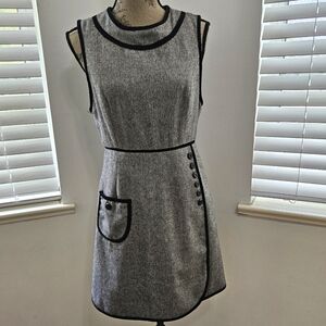 Kimchi Blue Urban outfitters grey poly/ wool mix houndstooth dress